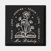 Leer liefde inspireren hekserige leraar gepersonal magneet (Voorkant)