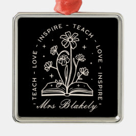 Leer liefde inspireren hekserige leraar gepersonal metalen ornament