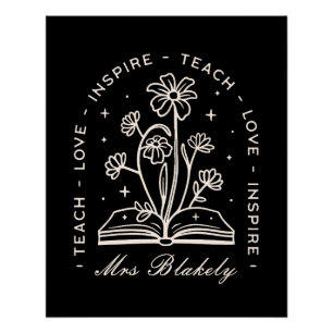 Leer liefde inspireren hekserige leraar gepersonal perfect poster
