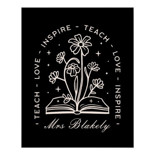 Leer liefde inspireren hekserige leraar gepersonal perfect poster (Voorkant)