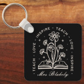 Leer liefde inspireren hekserige leraar gepersonal sleutelhanger (Voorkant)