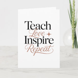 Leer Liefde Inspireren Herhaal Citaat voor Onderwi Kaart