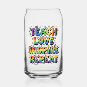 Leer Liefde Inspireren Herhaal Regenboog Leraar Blikvorm Glas