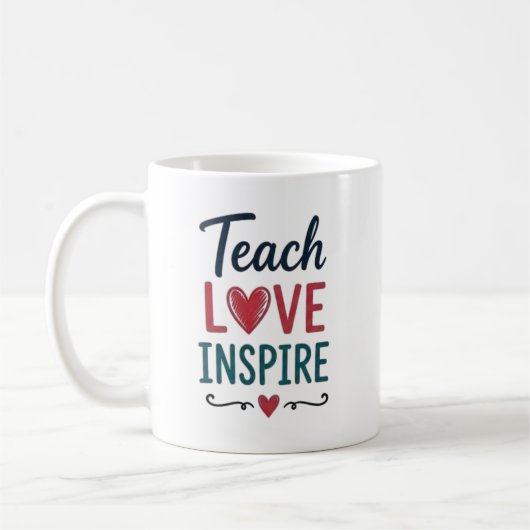 Leer Liefde Inspireren Koffiemok (Links)