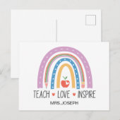 Leer Liefde Inspireren Leraar Briefkaart (Voorkant / Achterkant)