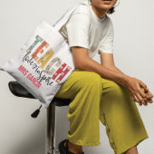 Leer liefde inspireren leraar dag waardering cadea tote bag