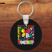 Leer Liefde Inspireren Leraar Kinderen Potlood Boo Sleutelhanger (Voorkant)