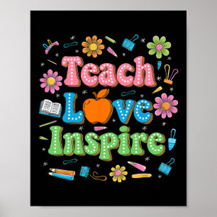 Leer Liefde Inspireren Leraar Leven Inspirerend Ru Poster