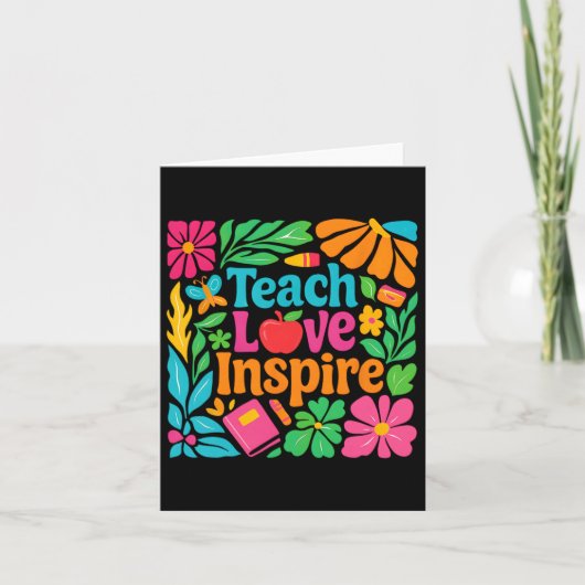 Leer Liefde Inspireren Leraar Terug naar school Ge Kaart (Voorkant)