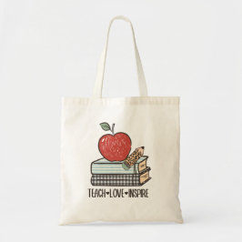 Leer liefde & inspireren Leraar Waardering Canvas  Tote Bag