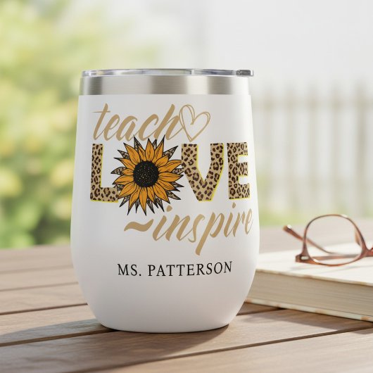 Leer Liefde Inspireren Leraar Zonnebloem Moderne N