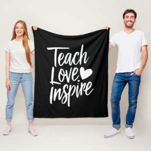 Leer Liefde Inspireren Lerarendag Cadeau Leraar Le Fleece Deken