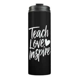 Leer Liefde Inspireren Lerarendag Cadeau Leraar Le Thermosbeker