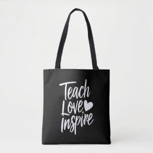 Leer Liefde Inspireren Lerarendag Cadeau Leraar Le Tote Bag