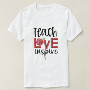 Leer Liefde Inspireren Lerarendag Inspiratie T-shirt