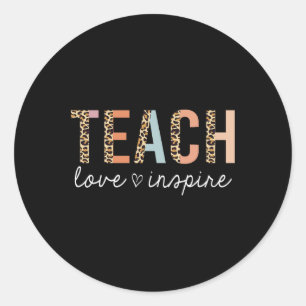 Leer Liefde Inspireren Luipaard Ck Naar School Sch Ronde Sticker