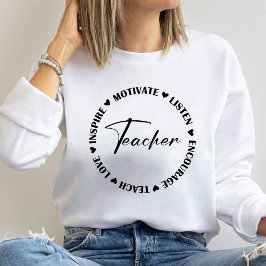 Leer liefde inspireren Luister Moedig leraar cadea Trui