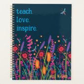 Leer Liefde Inspireren Marine Bloemen Dragonfly Planner (Voorkant)