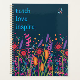 Leer Liefde Inspireren Marine Bloemen Dragonfly Planner