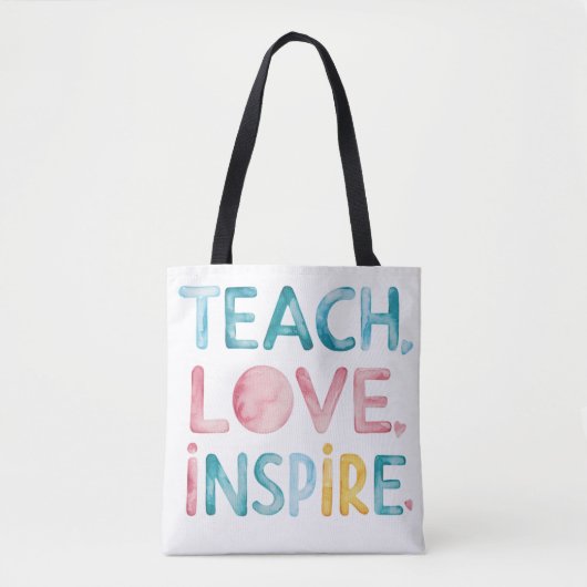 Leer liefde inspireren Motivatie Canvas tas (Voorkant)