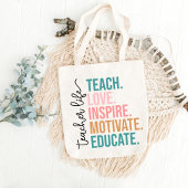 Leer liefde inspireren, motiveren en opleiden lera tote bag