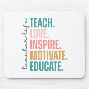 Leer Liefde Inspireren Motiveren Terug naar school Muismat