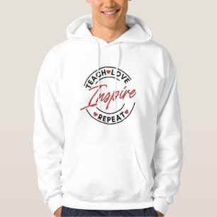 Leer Liefde Inspireren Motiverend Hoodie