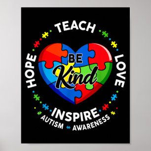 Leer Liefde Inspireren Puzzel voor Leraar Vrouwen Poster
