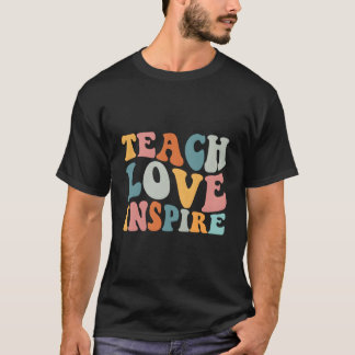 Leer liefde inspireren Retro grappig terug naar sc T-shirt