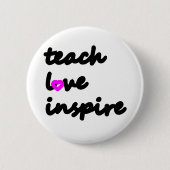 leer liefde inspireren ronde button 5,7 cm (Voorkant)