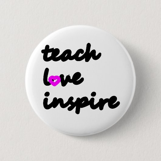 leer liefde inspireren ronde button 5,7 cm (Voorkant)