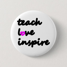 leer liefde inspireren ronde button 5,7 cm