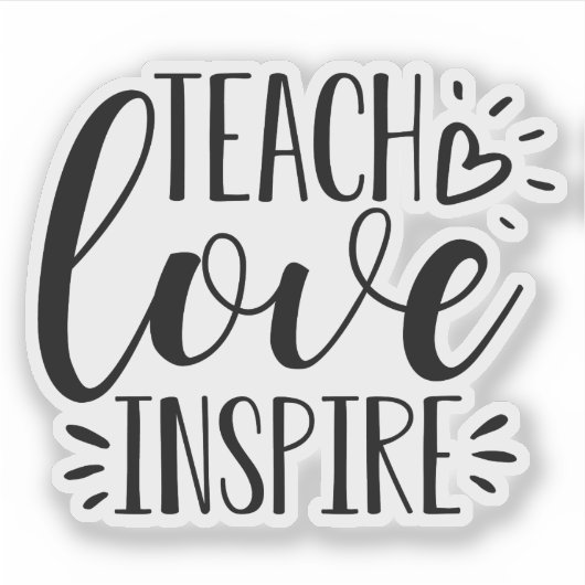 Leer liefde inspireren | Schattigee waardering voo Sticker (Voorkant)