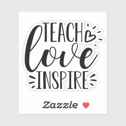 Leer liefde inspireren | Schattigee waardering voo Sticker (Vel)