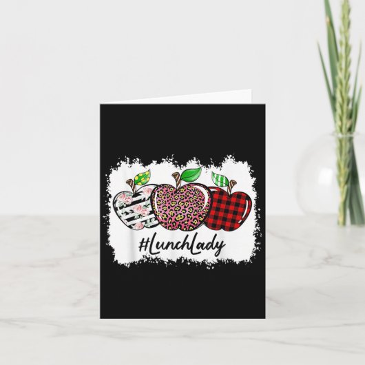 Leer Liefde Insre Lunch Dames Luipaard Rood Eenvou Kaart (Voorkant)