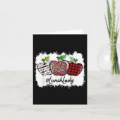 Leer Liefde Inste Lunch Dame Luipaard Rood Eenvoud Kaart (Voorkant)