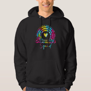 Leer Liefde Tie Dye Regenboog Onderwijzer Team Ter Hoodie