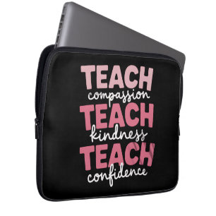 Leer Lieve Leraar Leven Onderwijs Inspirerend  Laptop Sleeve