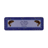 Leer-look inheemse Amerikaanse Zodiac zalm Etiket (Voorkant)