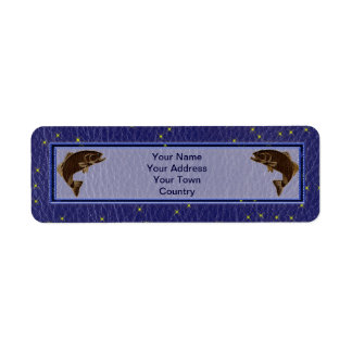 Leer-look inheemse Amerikaanse Zodiac zalm Etiket