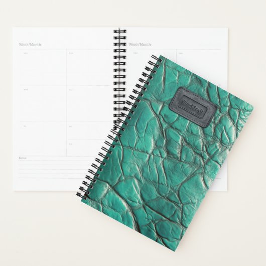 Leer-look Planner - Caribbean Turquoise (Display)