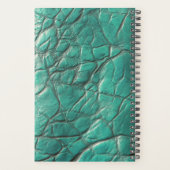 Leer-look Planner - Caribbean Turquoise (Achterkant)