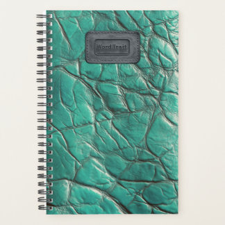 Leer-look Planner - Caribbean Turquoise
