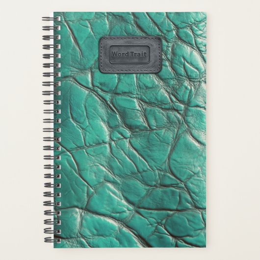 Leer-look Planner - Caribbean Turquoise (Voorkant)
