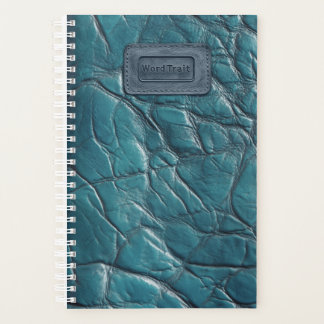 Leer-look Planner - Ocean Blue