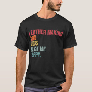 Leer maken en honden maken me blij grappig t-shirt