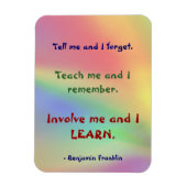 Leer me Franklin Quote Premium Flexi Magnet Magneet (Verticaal)