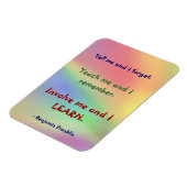 Leer me Franklin Quote Premium Flexi Magnet Magneet (Linkerzijde)