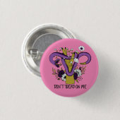 Leer me niet als feministe ronde button 3,2 cm (Voorkant /achterkant)
