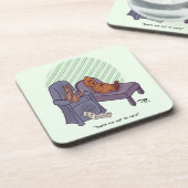 Leer me niet om cadeaudoos te geven bier onderzetter (Linkerzijde)